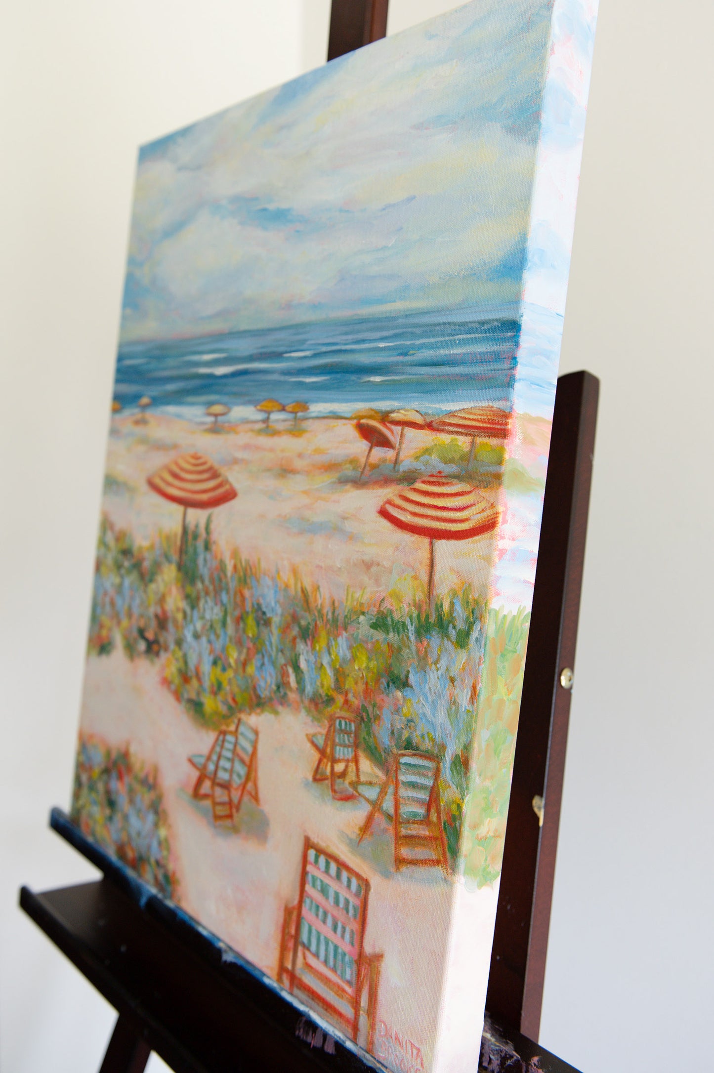 "Unhurried" Original Oil Beach Painting 18"x24"