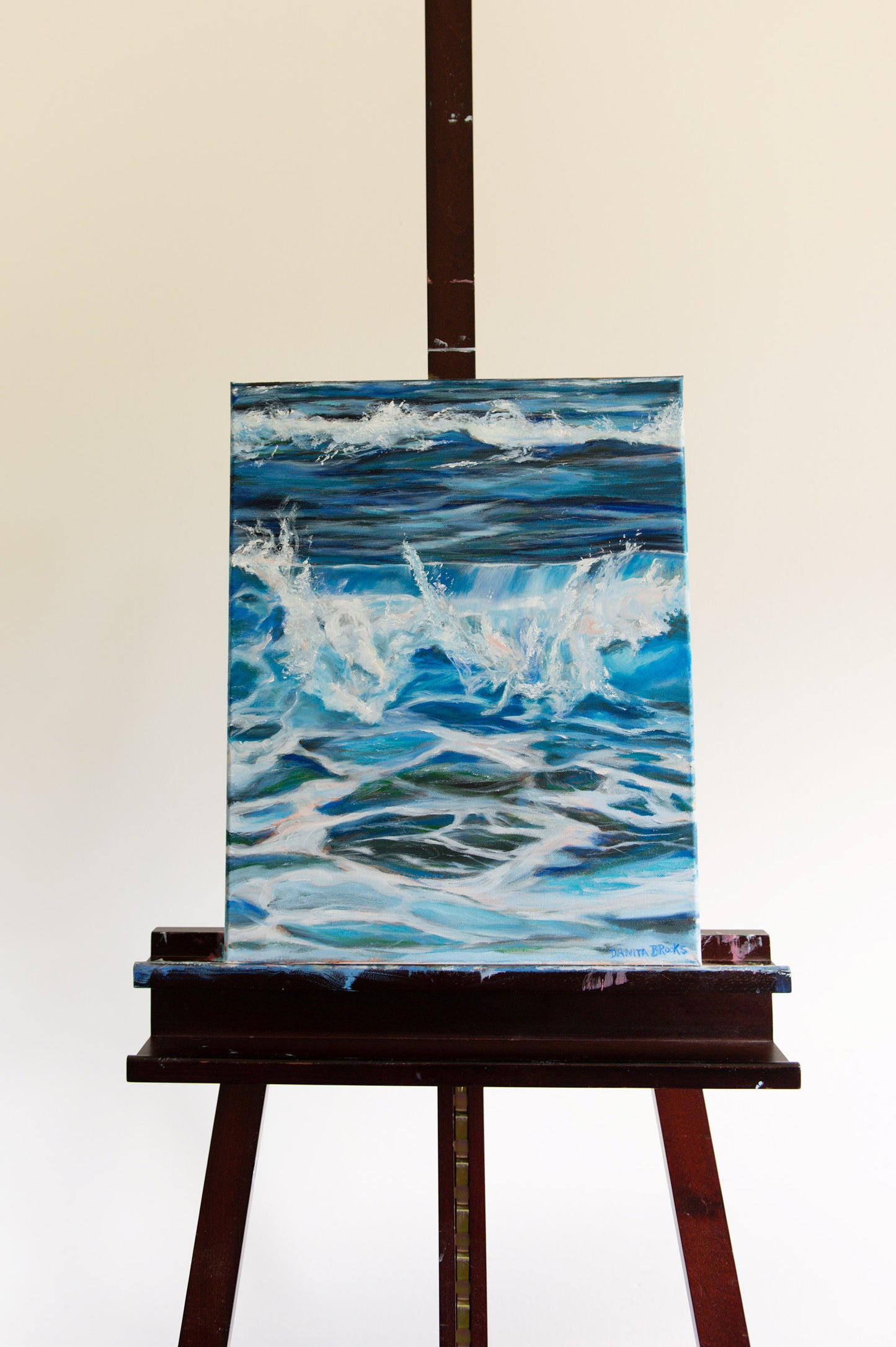 "The Surge" Original Coastal Wave Painting 16"x20"