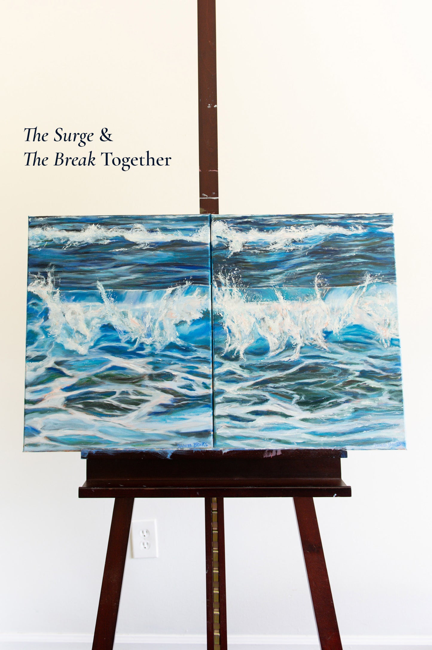 "The Break" Original Coastal Wave Painting 16"x20"
