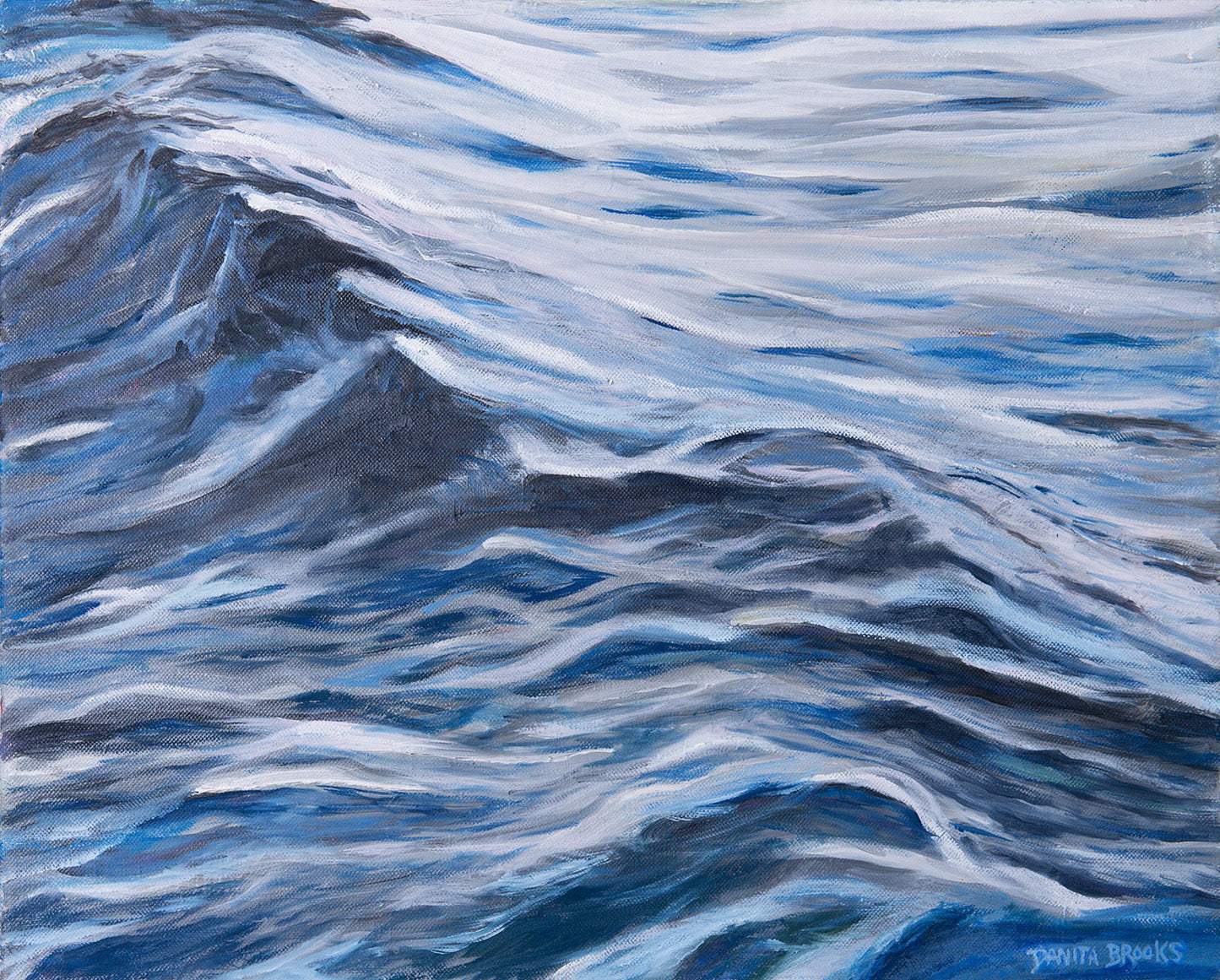 "Current" Original Ocean Oil Painting 16"x20"
