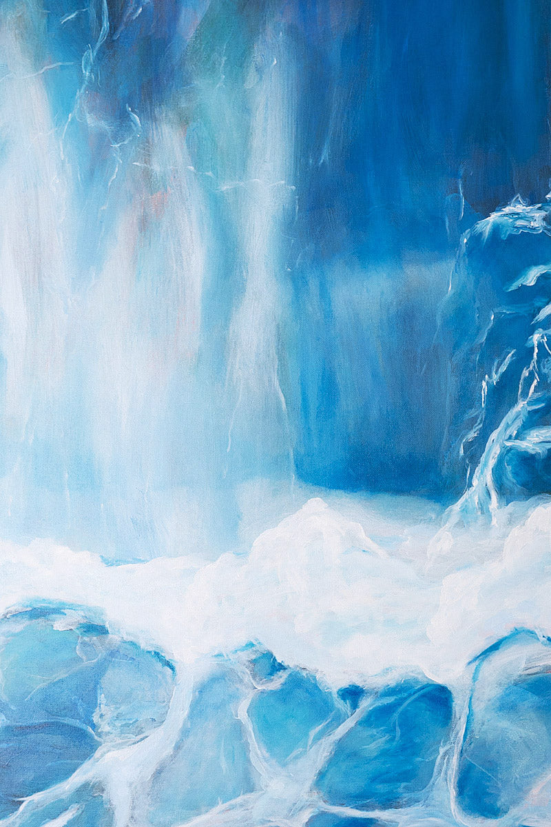 "Drawn" Original Oil Wave Painting 36"x48"