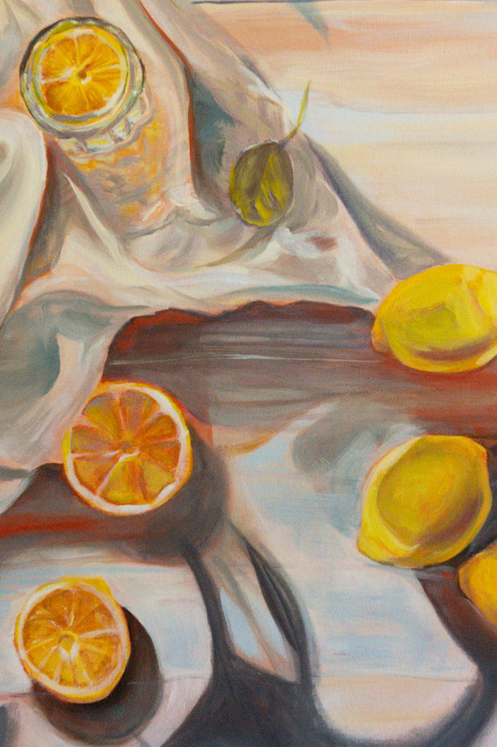 "Given" Original Lemon Still Life Painting 30"x40"