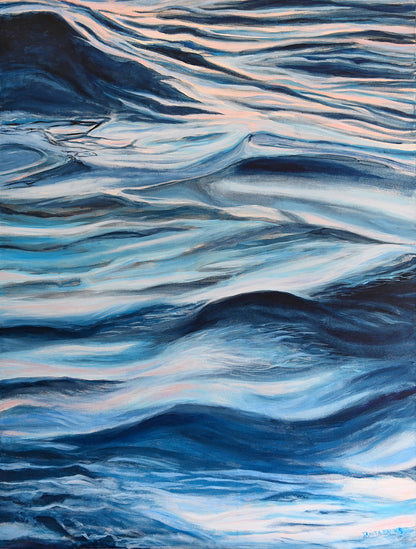 “Held” 36"x48" Ocean Wave Painting