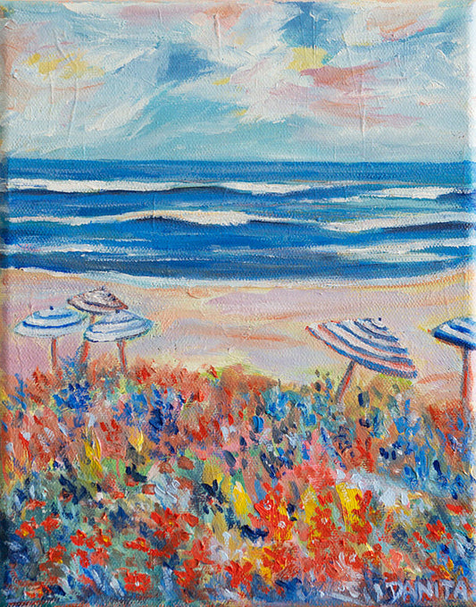 "Salt Bloom" Original Coastal Oil Painting 8"x10"