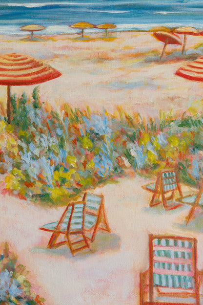 "Unhurried" Original Oil Beach Painting 18"x24"