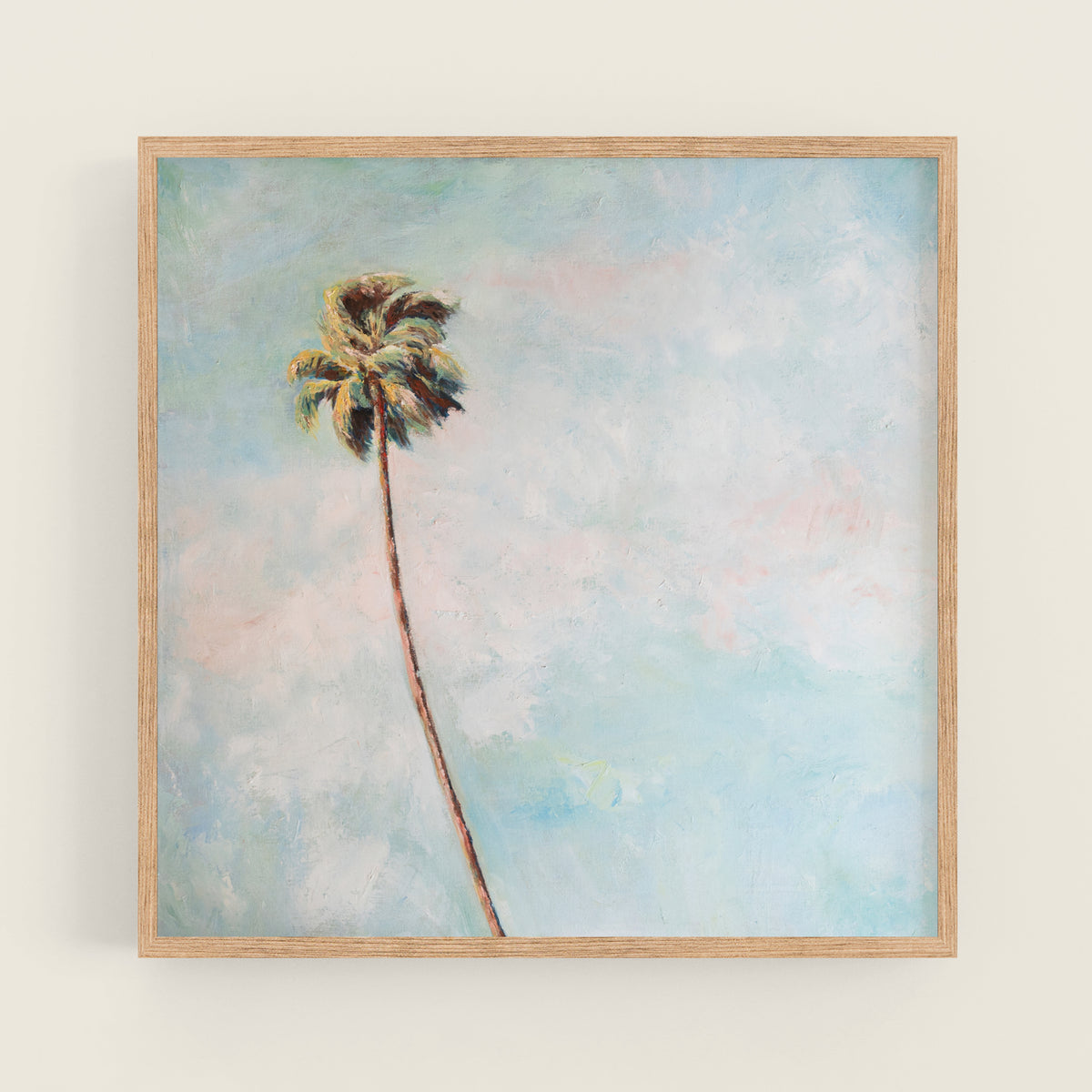 "Solo Palm" art print by Danita Brooks, a single palm tree from her original oil painting