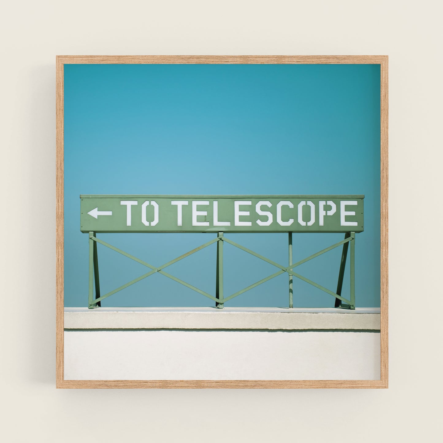 "To Telescope Sign" Square Photography Print