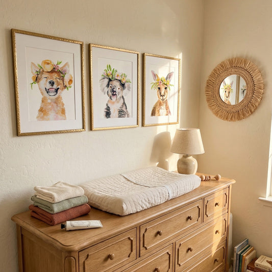 Australian Animal Nursery Art Print Set