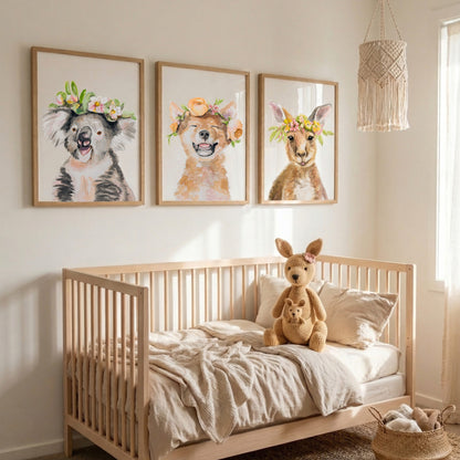 Australian Animal Nursery Art Print Set