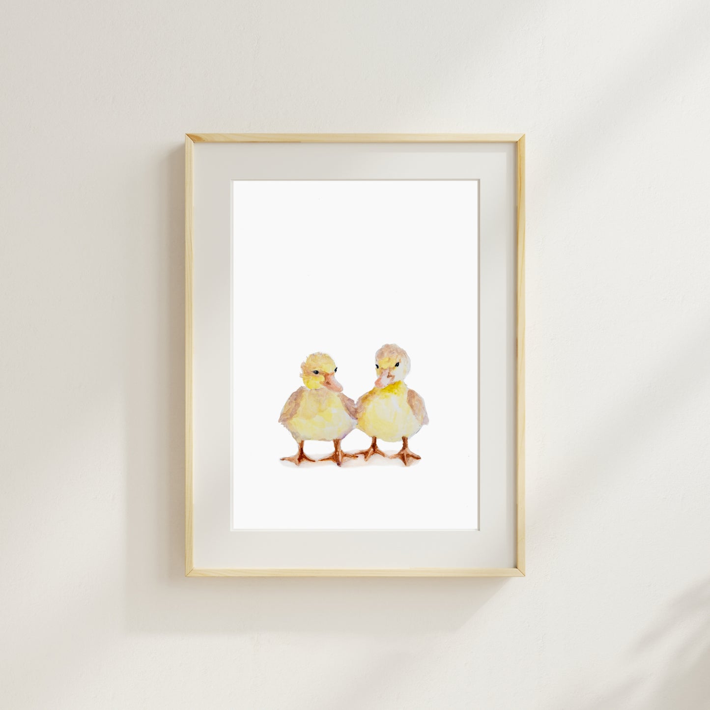 Baby Ducklings – Watercolor Nursery Print