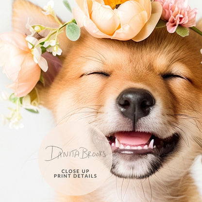 Dingo Flower Crown Print