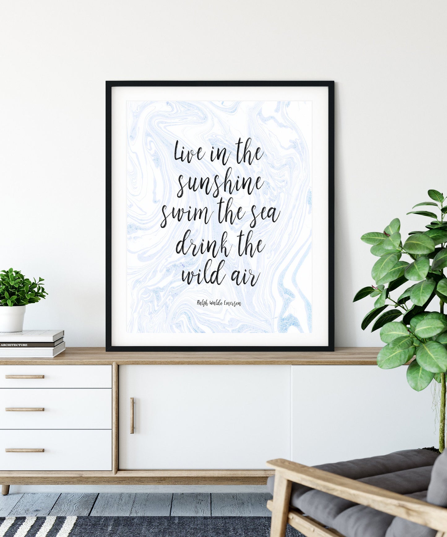 Live in the Sunshine Quote Art Print