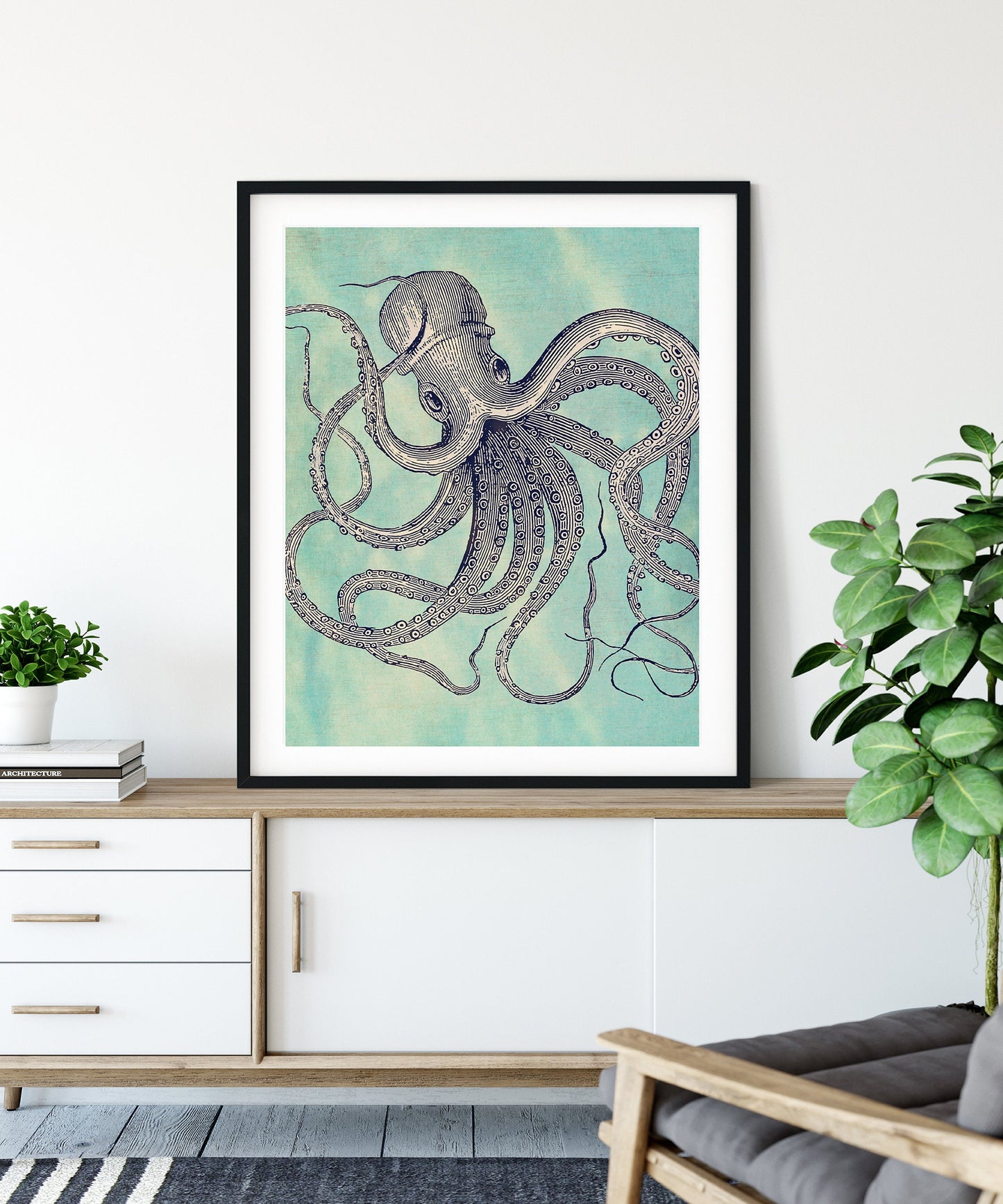 Vintage Octopus Art Print