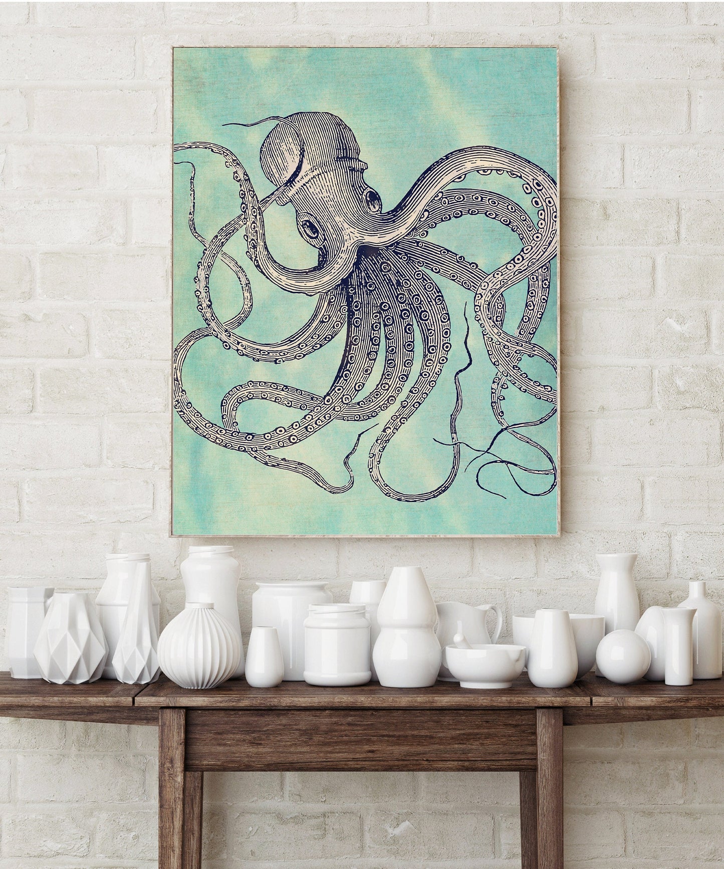 Vintage Octopus Art Print