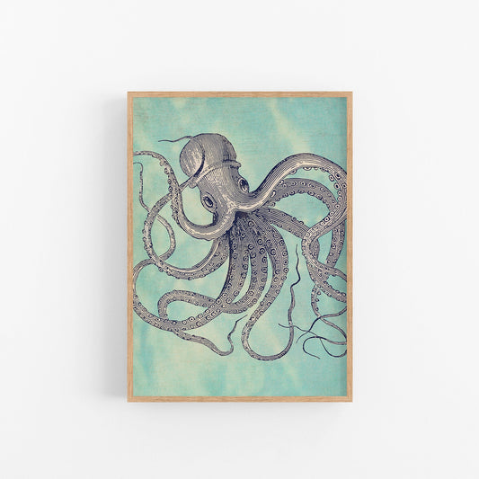 Vintage Octopus Art Print