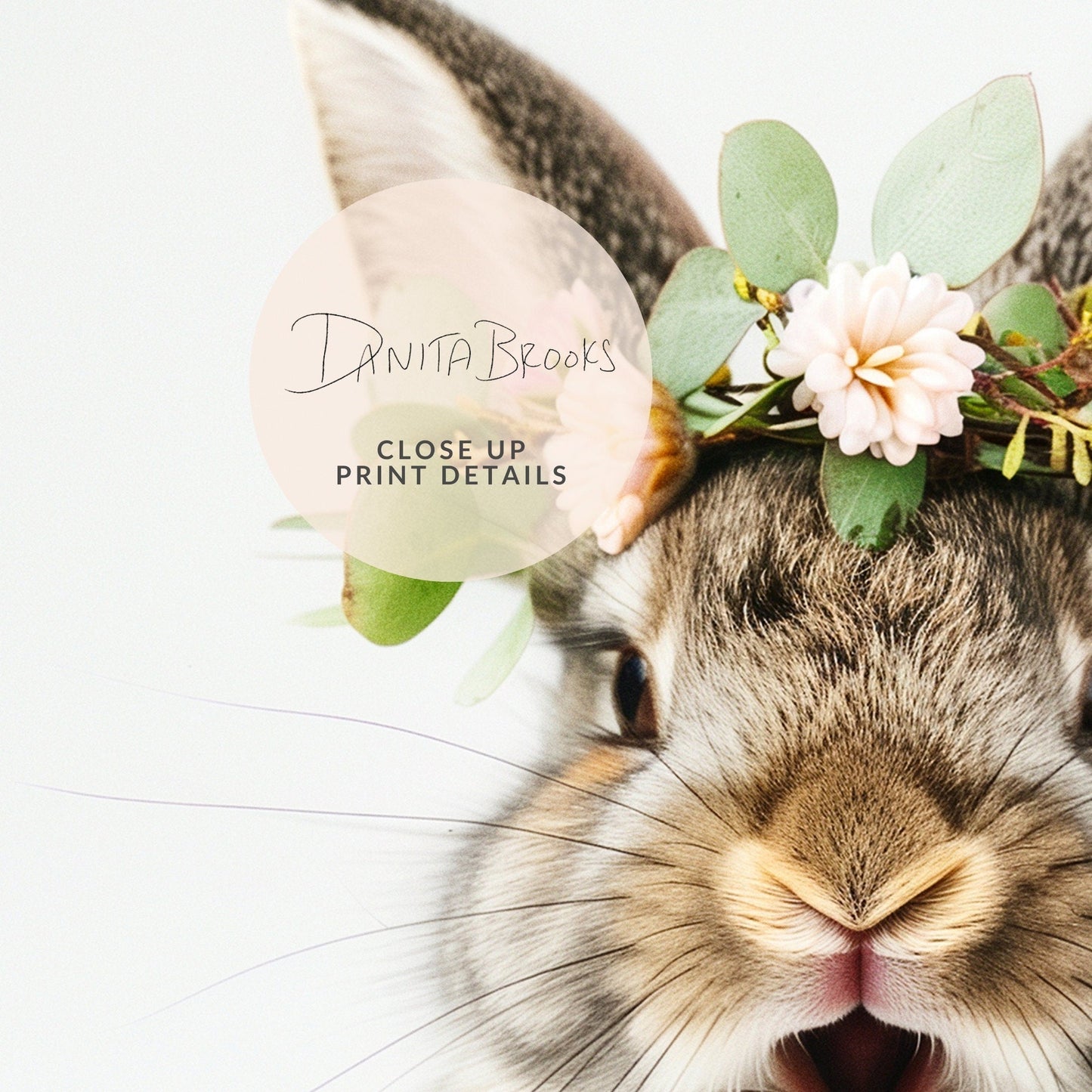 Bunny Flower Crown Print