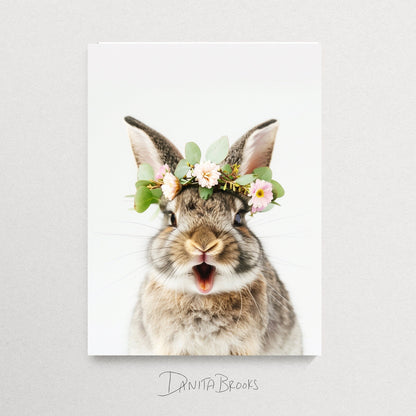 Bunny Flower Crown Print