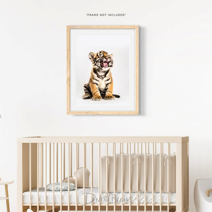 Laughing Baby Tiger Art Print