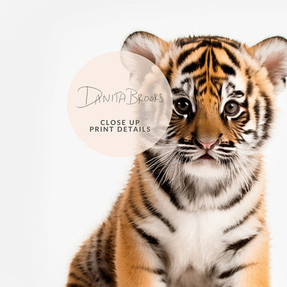 Sitting Baby Tiger Art Print