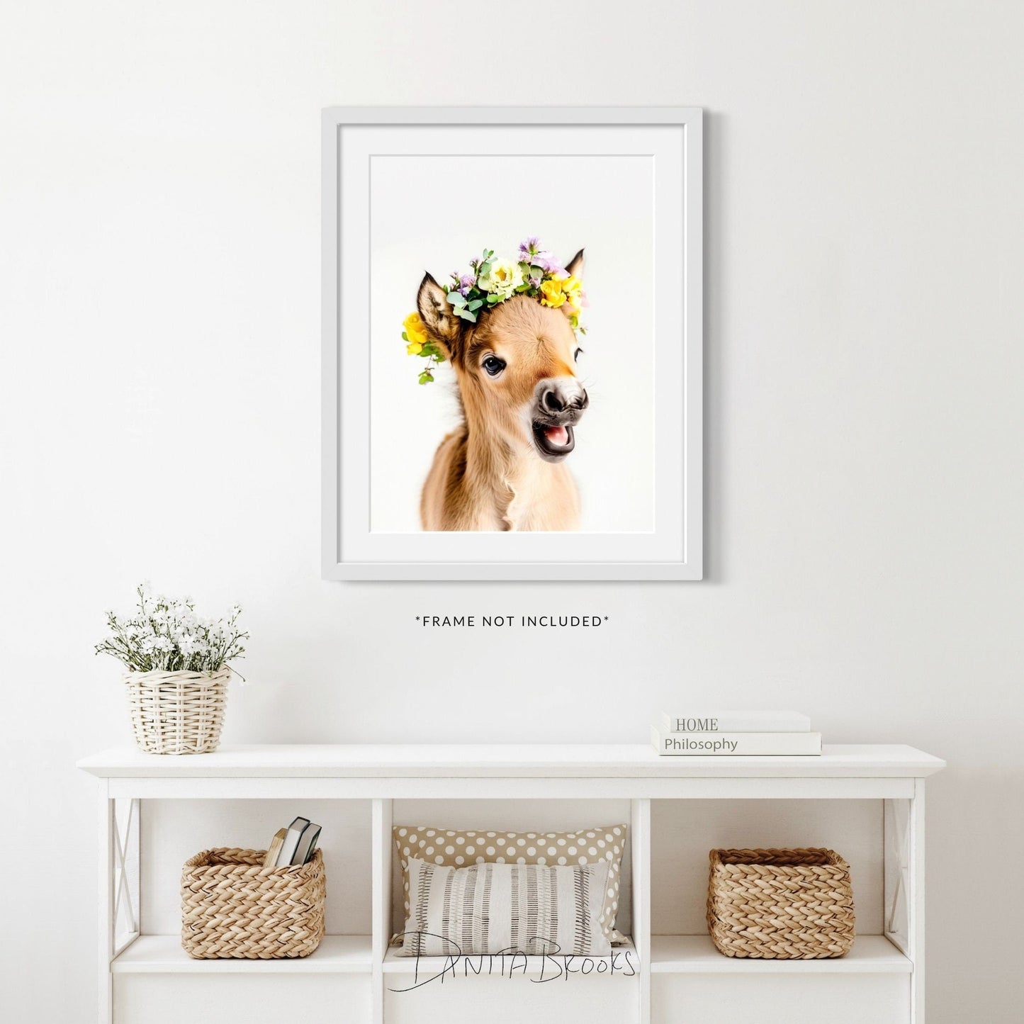 Pony Flower Crown Print