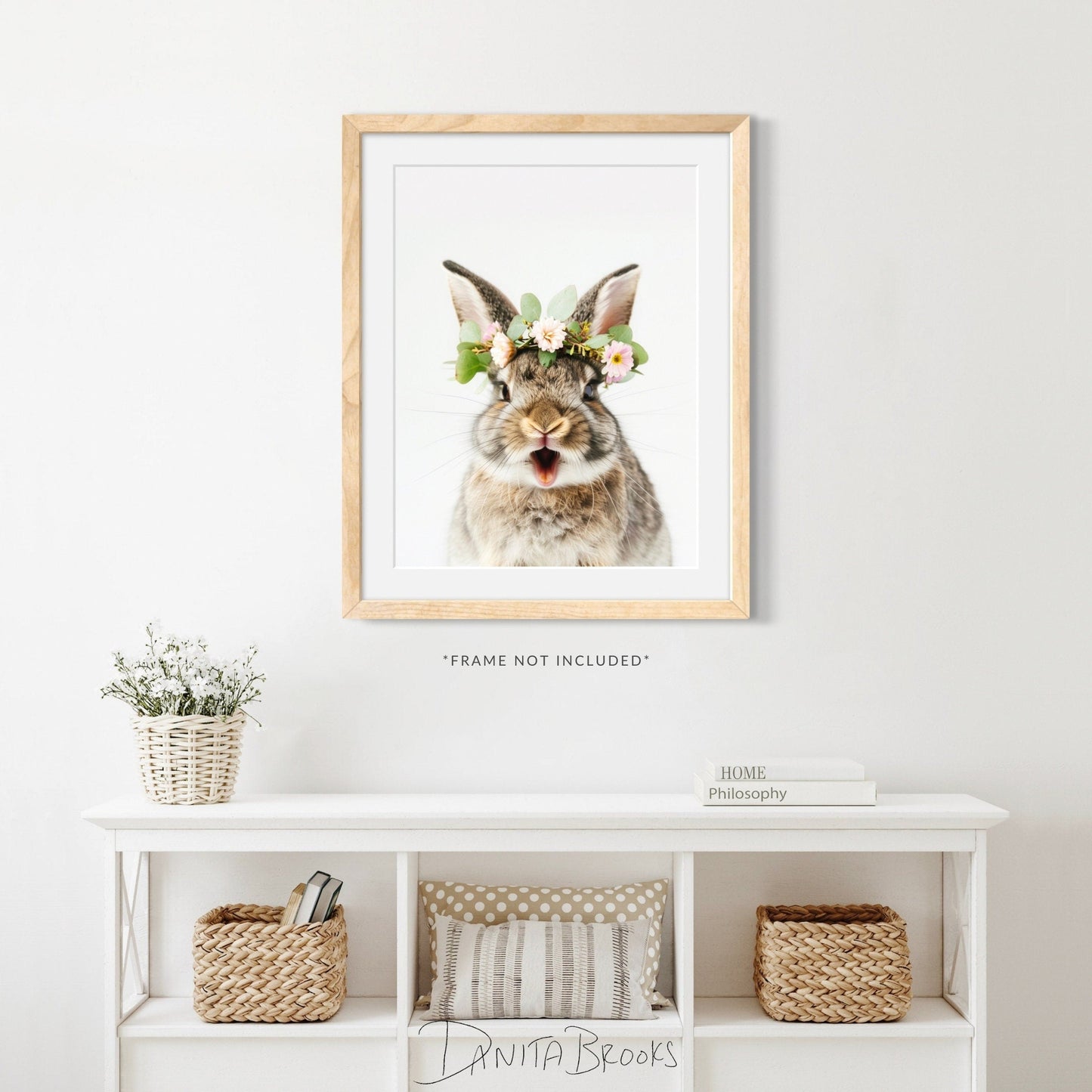 Bunny Flower Crown Print