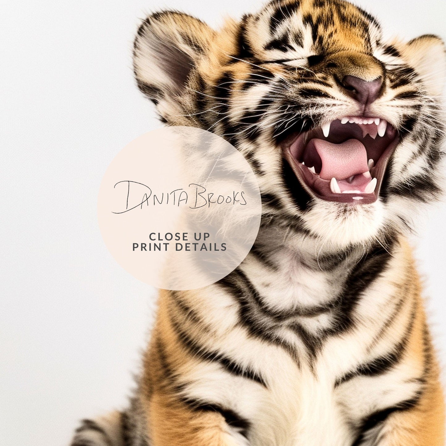 Laughing Baby Tiger Art Print