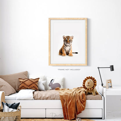 Sitting Baby Tiger Art Print