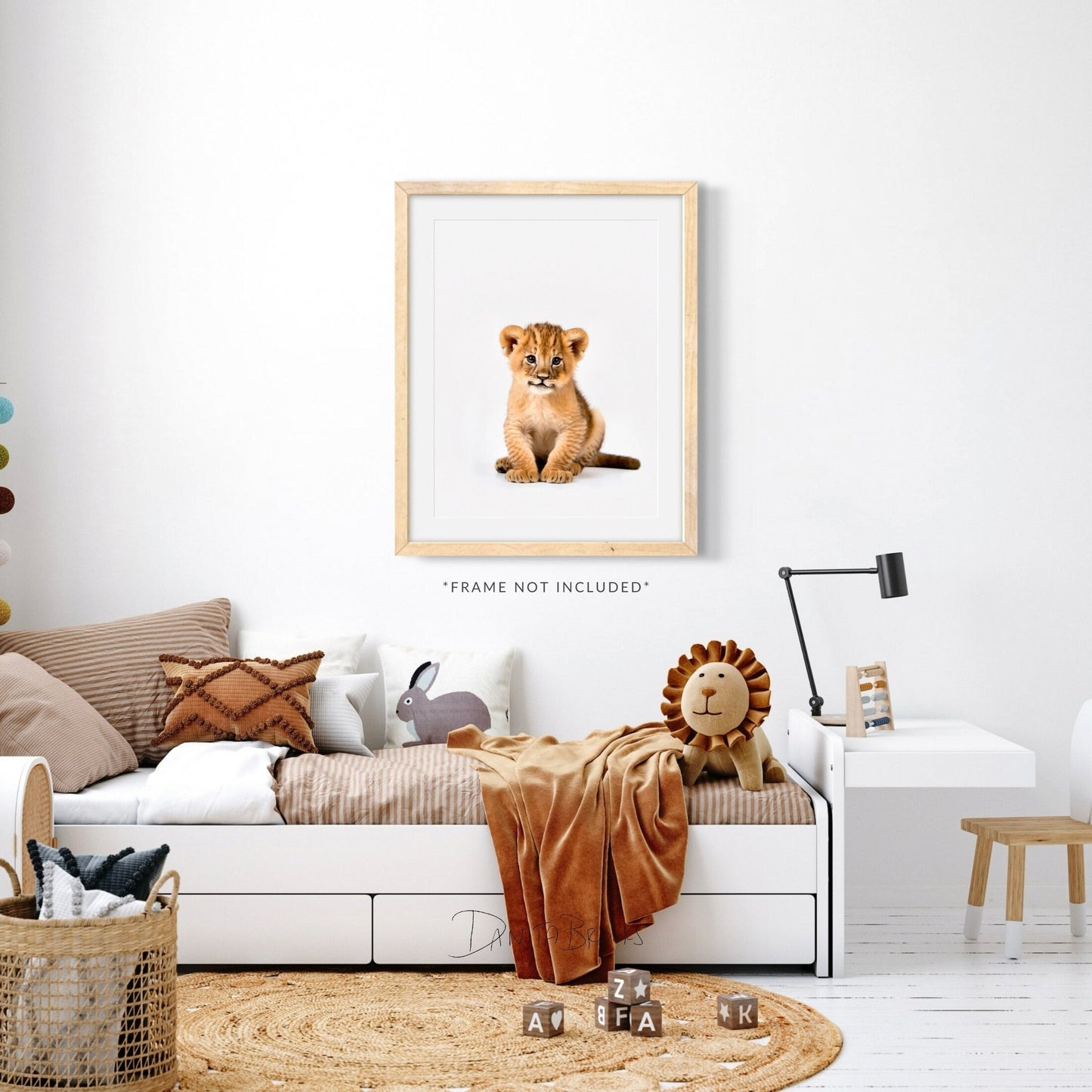 Sitting Baby Lion Print