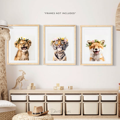 Flower Crown Animals Set