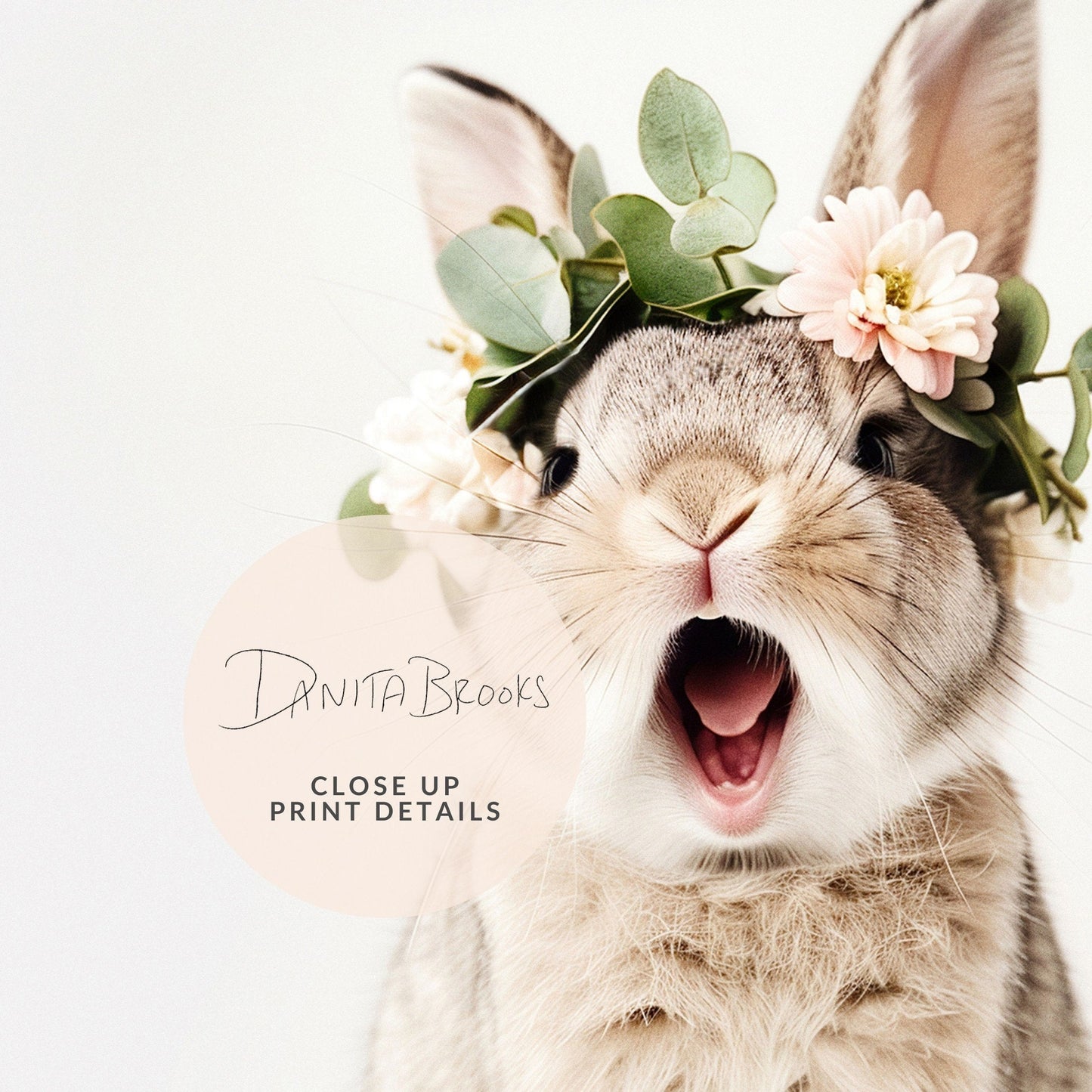 Bunny Flower Crown Print