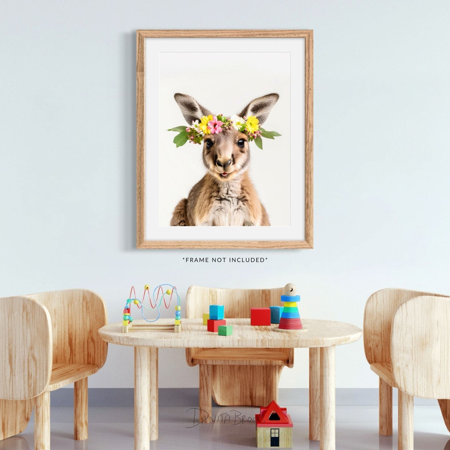 Kangaroo Flower Crown Print