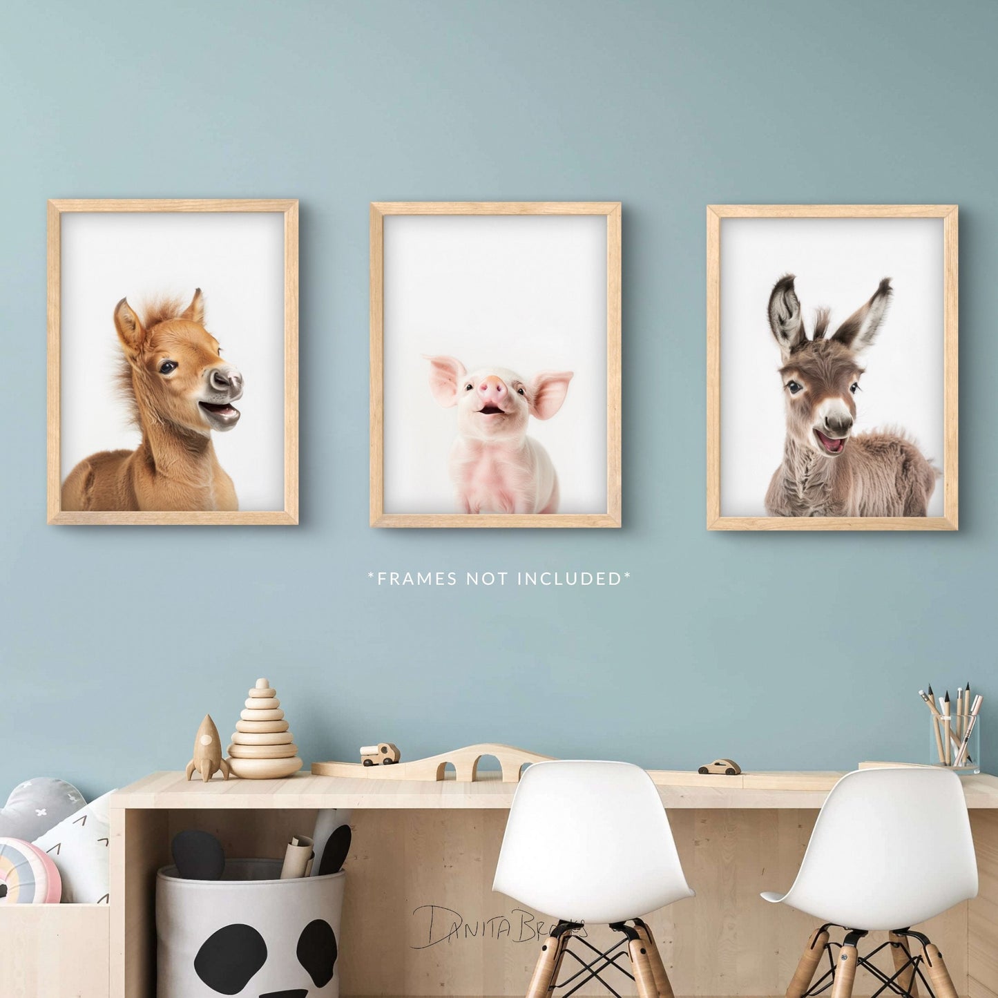 Farm Animals Print Set of 3