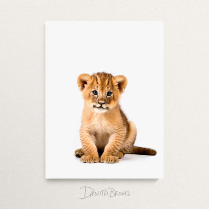 Sitting Safari Animals Print Set