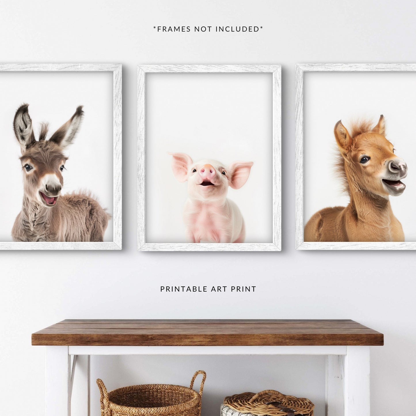 Farm Animals Print Set of 3